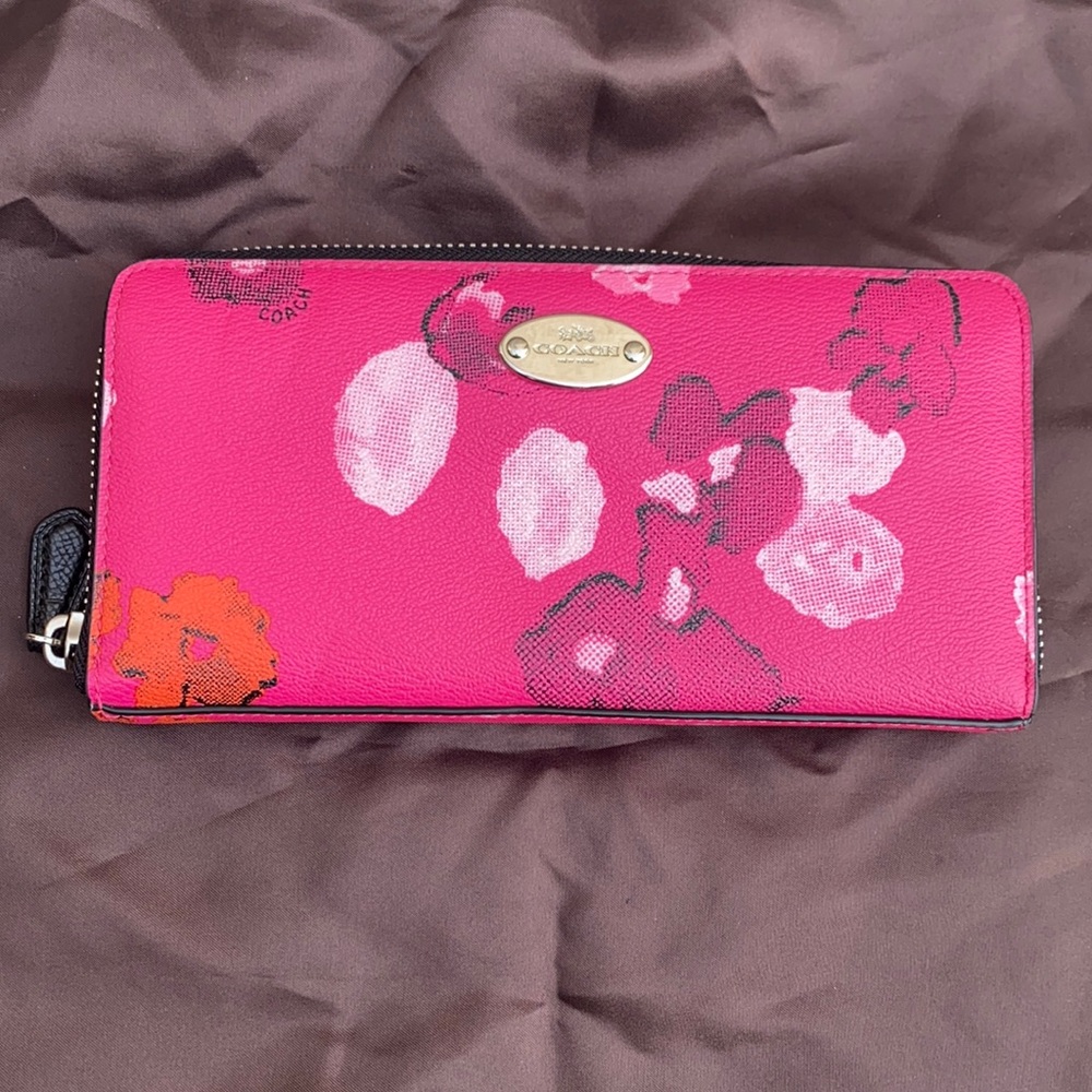 Coach zip around wallet